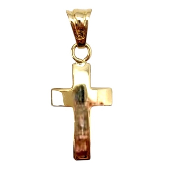 14K Yellow Gold Reversible Open Cross Pendant #20317